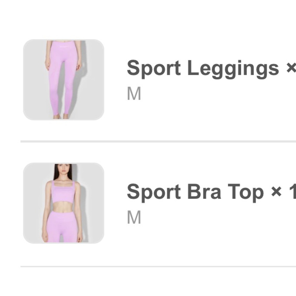 MISBHV Lavender Sport Leggings and Bra Top Set